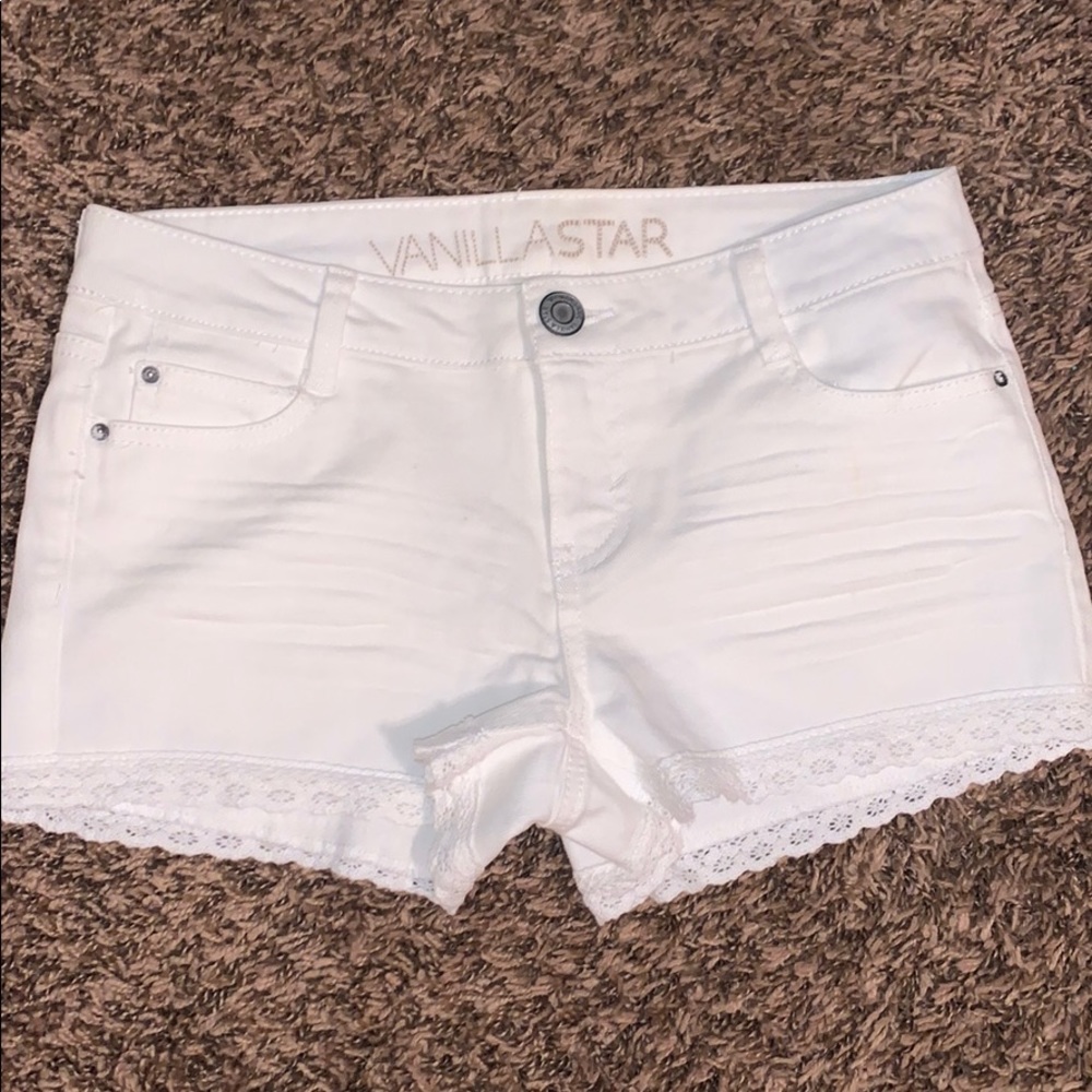 brand new white shorts